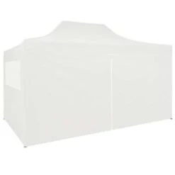 VidaXL Partytent Met 4 Zijwanden Inklapbaar 3x4 M Staal Wit -tuinmeubelen b9a0031685724f948479d868ab23e187