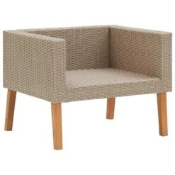 VidaXL Tuinbank Eenzits Met Kussens Poly Rattan Beige 9 VidaXL Tuinbank Eenzits Met Kussens Poly Rattan Beige -tuinmeubelen c41cb684bbf04774ac2e2b8b6728155c