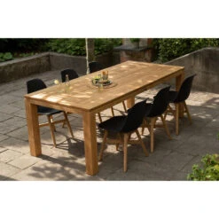 Exotan Tuinstoel Lotus - Teak/Kunststof - Zwart - Set Van 2 -tuinmeubelen cbb026c614174e3fb8b69f20903e172e