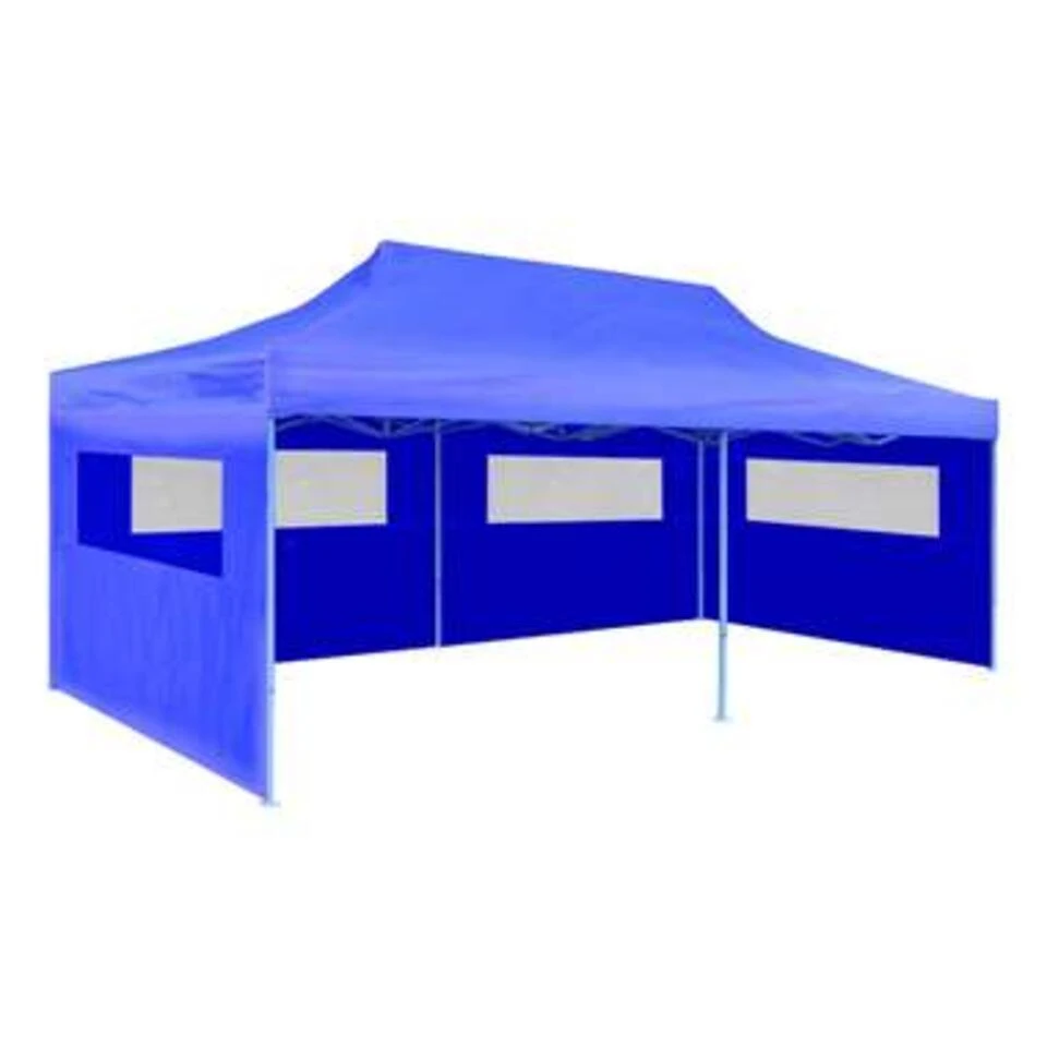 VidaXL Partytent Pop-up Inklapbaar 3x6 M Blauw 4 VidaXL Partytent Pop-up Inklapbaar 3x6 M Blauw - Afbeelding 2