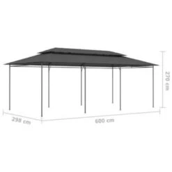 VidaXL Prieel 600x298x270 Cm Antraciet -tuinmeubelen d3b815bc1e73480db847c2b2f562db89