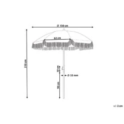 Beliani Marktscherm MONDELLO - Groen Polyester -tuinmeubelen dff05a737fc0474db99faa4fe261b43f