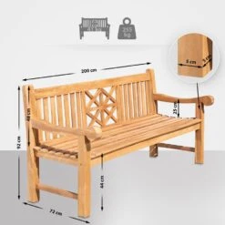 CLP Teakbank Florida 200 Cm -tuinmeubelen e004edca0ce74718b2ada44bdd46a1c0