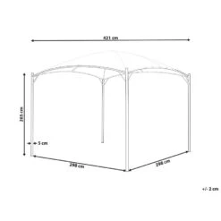 Beliani Tuinpaviljoen VOMERO - Grijs Polyester, Staal -tuinmeubelen e1ef53051cf34c8fa69f2b2bf859cc70
