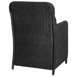 VidaXL Tuinstoelen 2 St Met Kussens Poly Rattan Zwart -tuinmeubelen e33898479756488ebd92f583784389a5