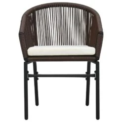 VidaXL Tuinstoelen 2 St PE-rattan Bruin -tuinmeubelen e36883c2a11f4b89bafa19fdaa9438d3