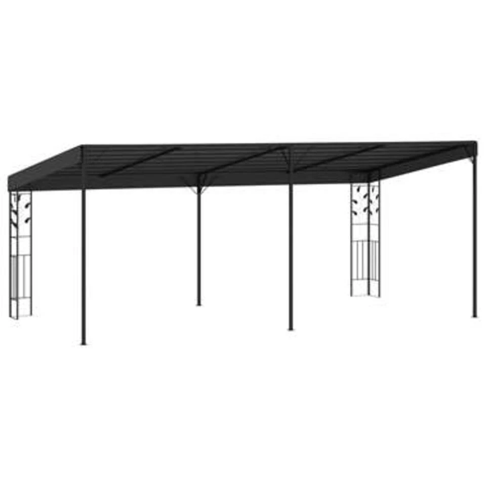 VidaXL Wandprieel 6x3x2,5 M Antraciet 6 VidaXL Wandprieel 6x3x2,5 M Antraciet - Afbeelding 4