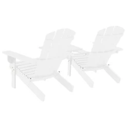 VidaXL Tuinstoelen Adirondack Met Tafeltje Massief Vurenhout Wit -tuinmeubelen e72f1e5d55384861aed90ab4f332f5c0