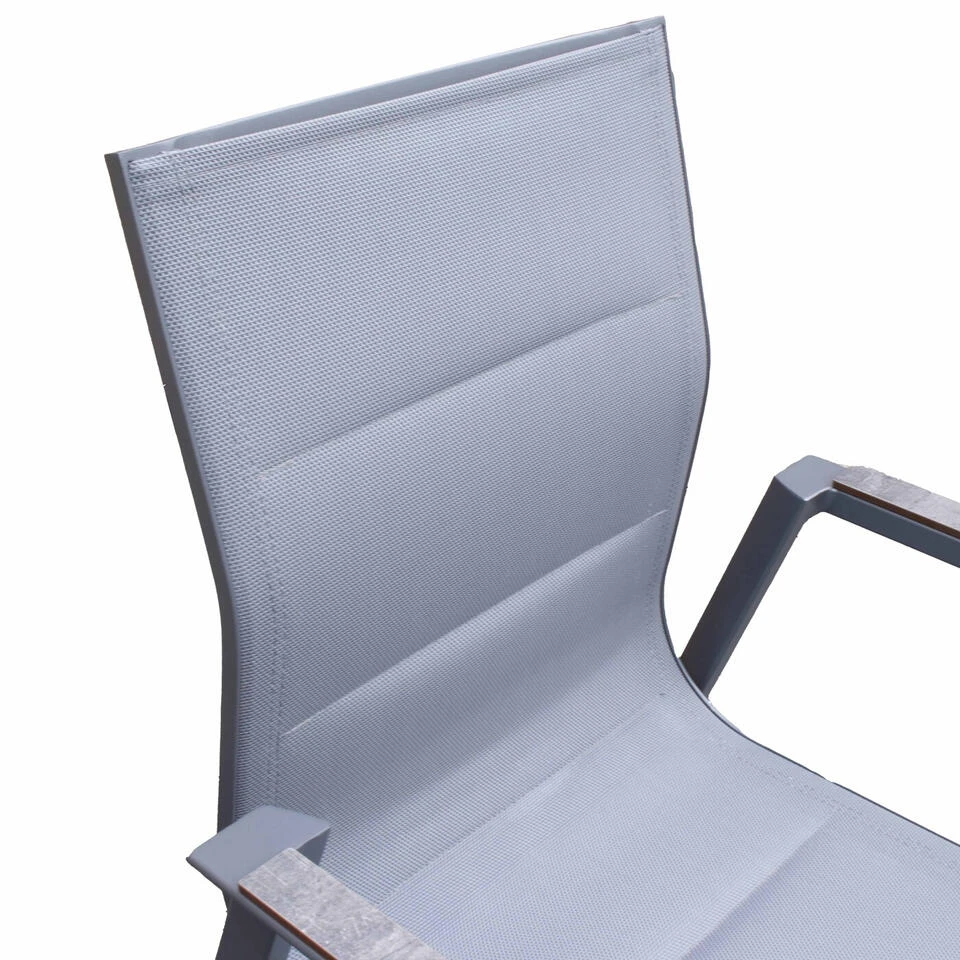 Giga Meubel Dining Tuinstoel Aluminium Antraciet - Zithoogte 45cm - Stoel Quin 6 Giga Meubel Dining Tuinstoel Aluminium Antraciet - Zithoogte 45cm - Stoel Quin - Afbeelding 4