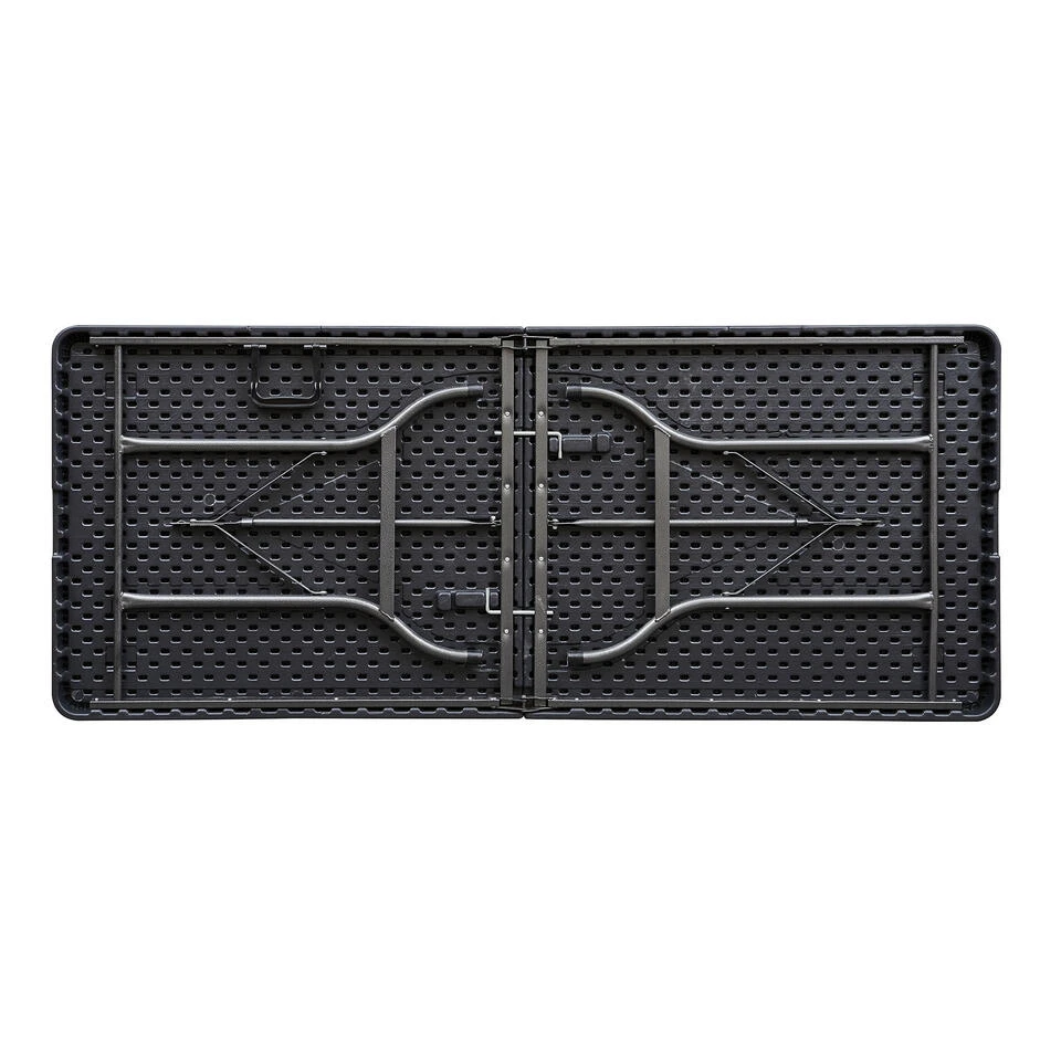 ERRO Vouwtafel - Wickerlook - 180x74cm - Zwart 4 ERRO Vouwtafel - Wickerlook - 180x74cm - Zwart - Afbeelding 2