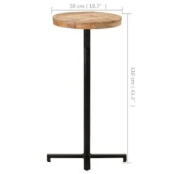 VidaXL Bartafel Rond Ø50x110 Cm Ruw Mangohout 8 VidaXL Bartafel Rond Ø50x110 Cm Ruw Mangohout -tuinmeubelen f5d323eaf65c4ea5817bf02097e02766