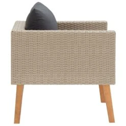 VidaXL Tuinbank Eenzits Met Kussens Poly Rattan Beige 7 VidaXL Tuinbank Eenzits Met Kussens Poly Rattan Beige -tuinmeubelen f7646ae1aa1a4464abbab74ead3fb86f