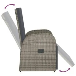 VidaXL Tuinstoel Verstelbaar Met Kussen Poly Rattan Grijs 9 VidaXL Tuinstoel Verstelbaar Met Kussen Poly Rattan Grijs -tuinmeubelen f8073a3a23934c6d99bbacd8f8a122e1
